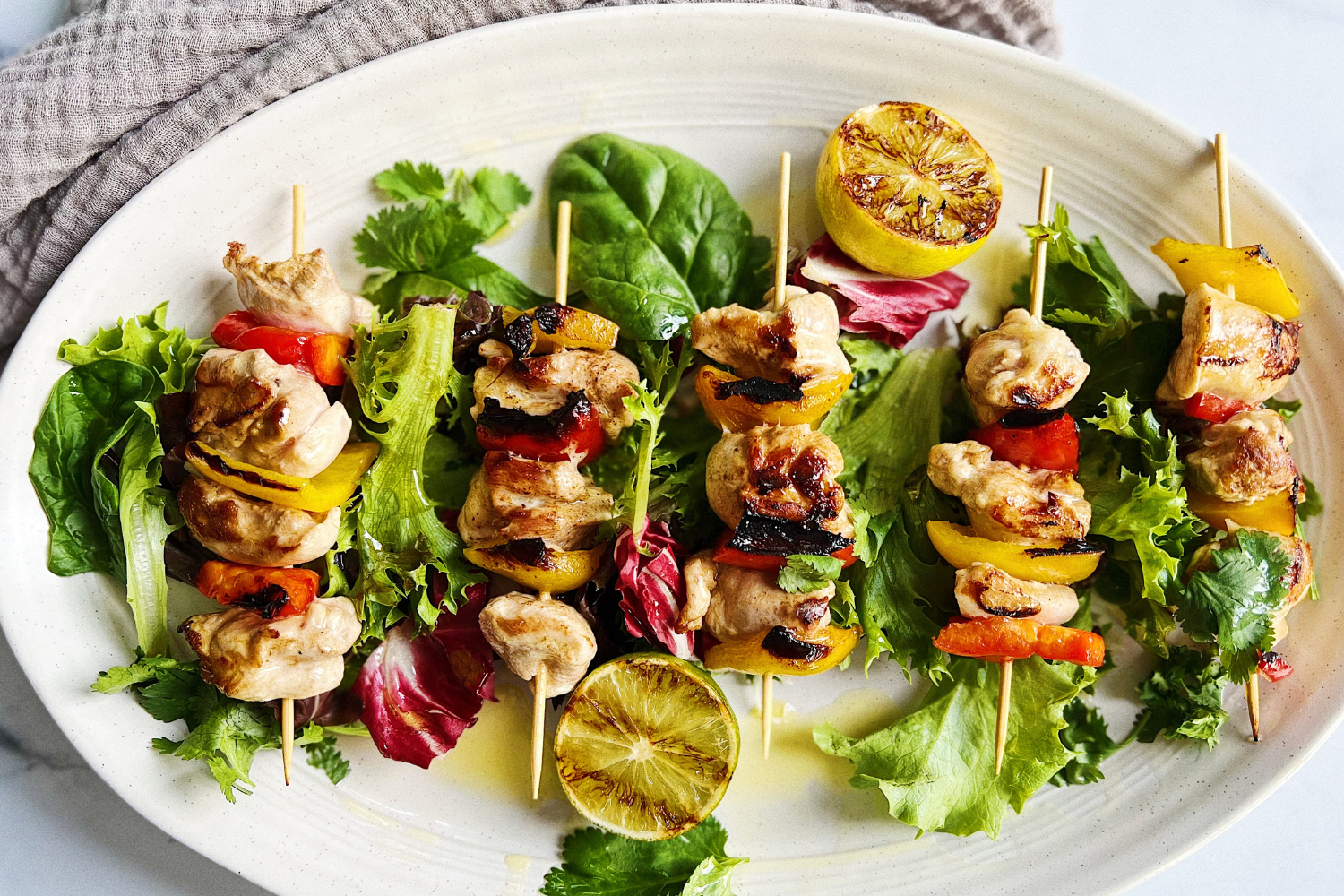 Lime-Garlic Chicken Kebabs