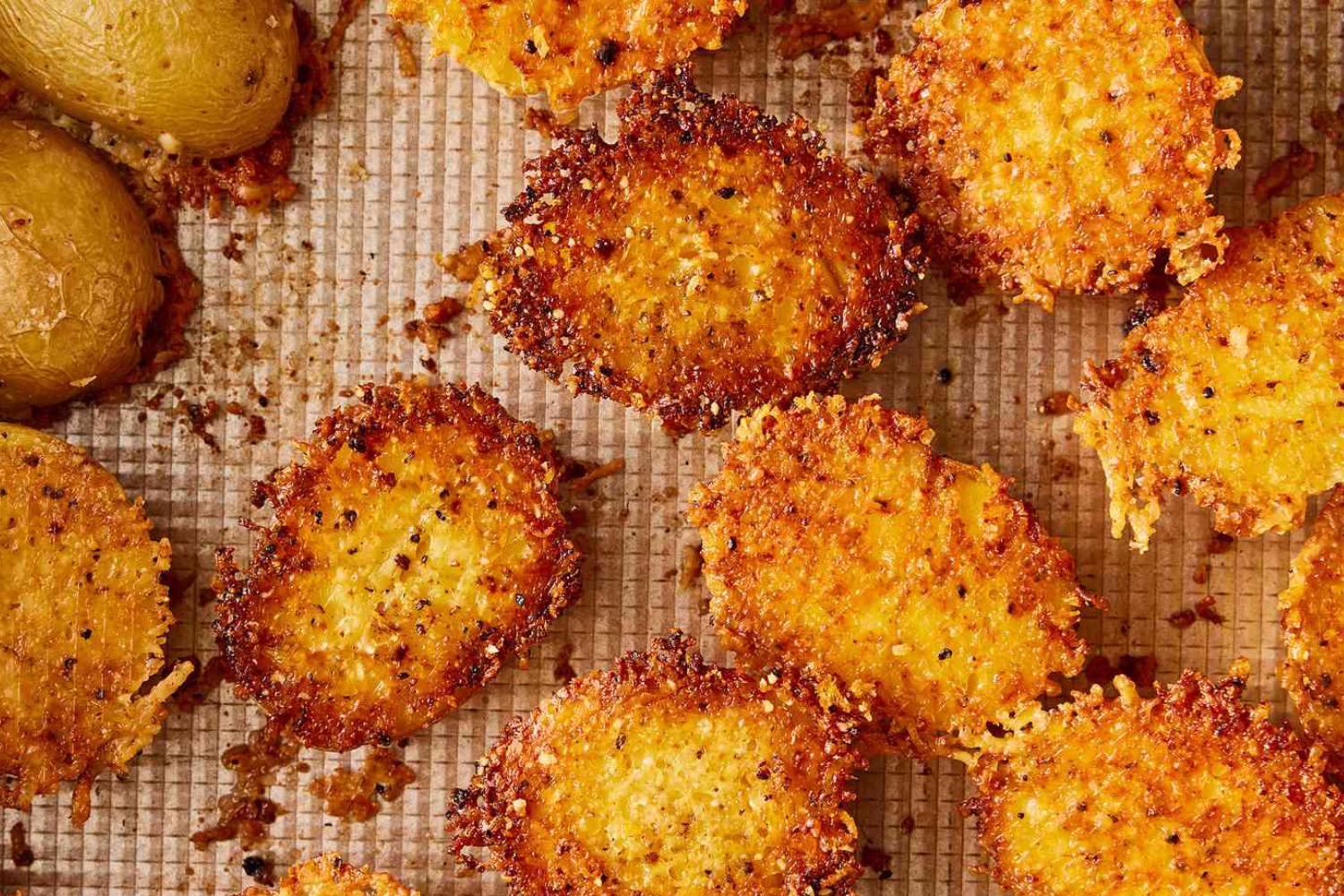 Crispy Parmesan Baked Potatoes