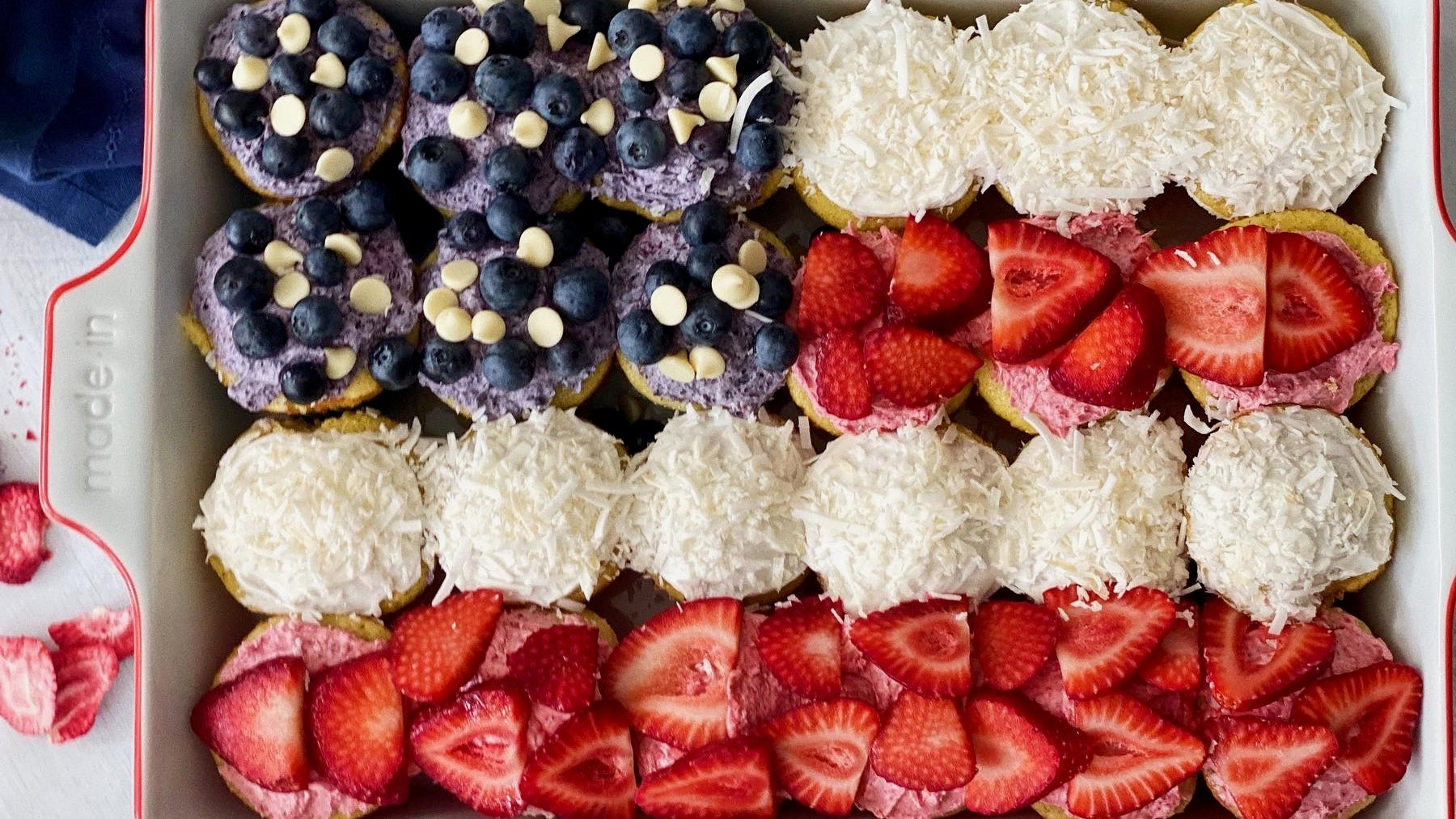 July 4th Cupcake Flag Cake