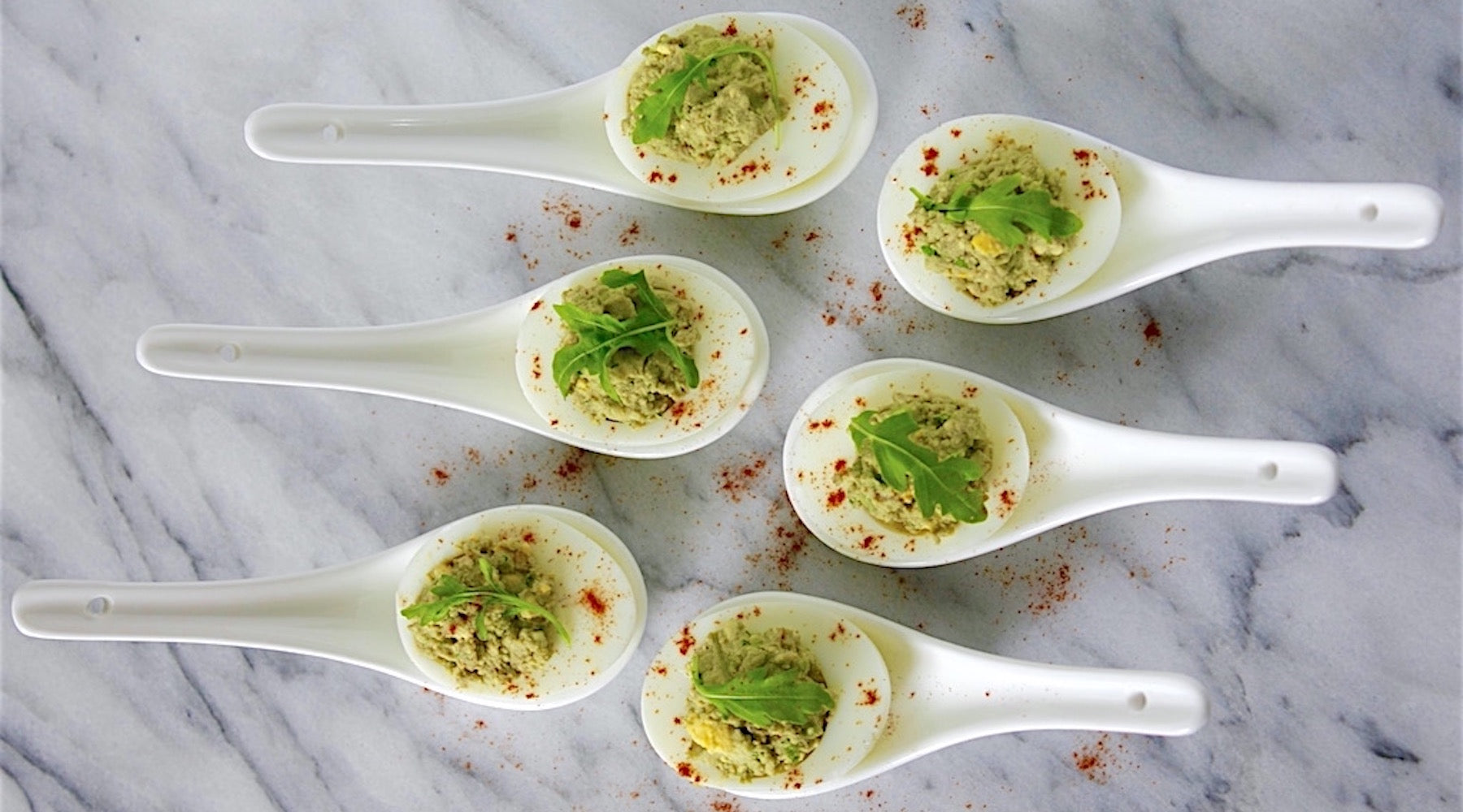 Heavenly Avocado Deviled Eggs