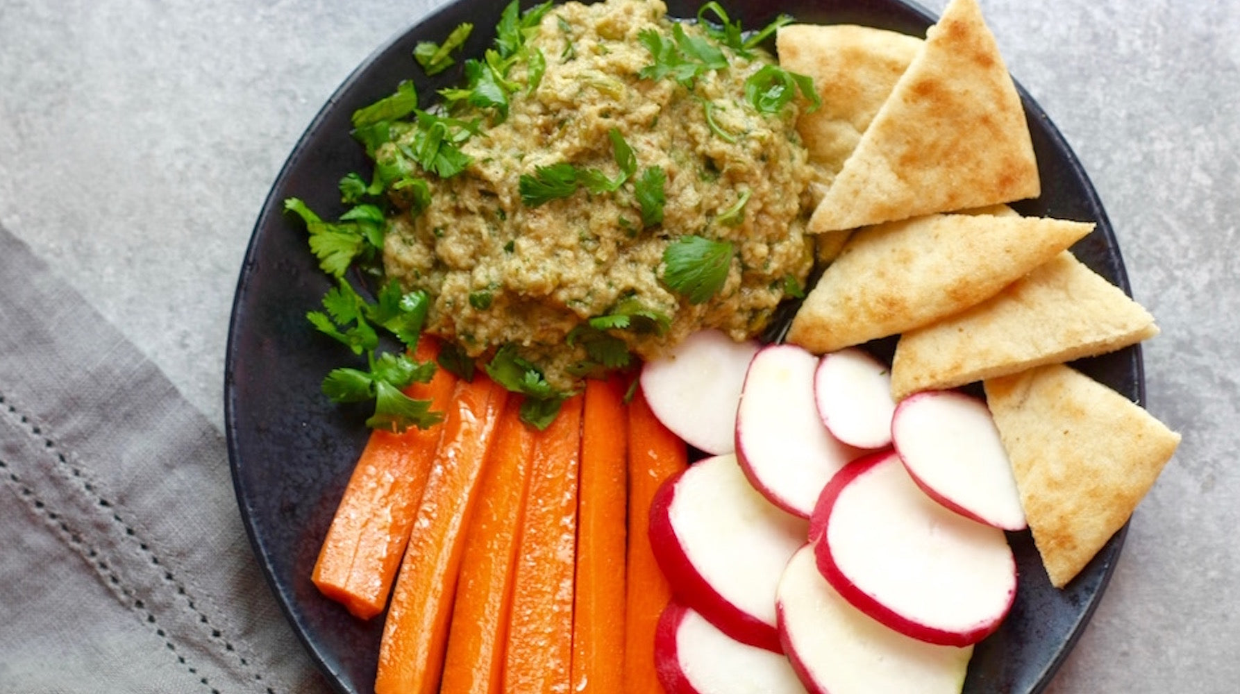 Creamy Roasted Eggplant and Tahini Spread (Baba Ganoush)