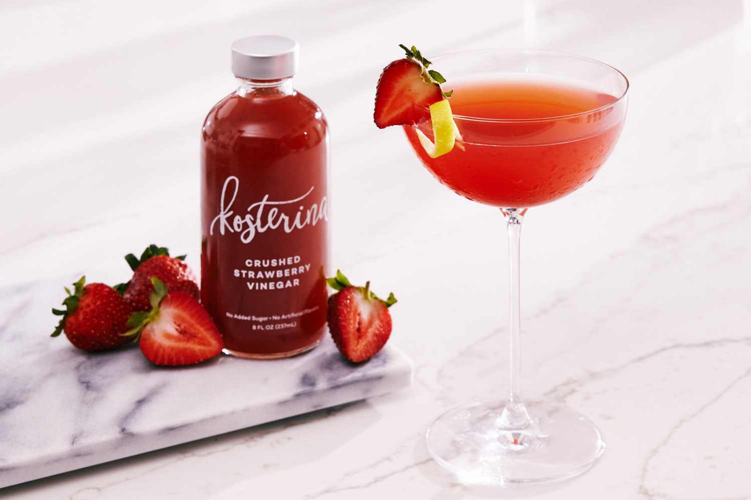 Crushed Strawberry Gimlet