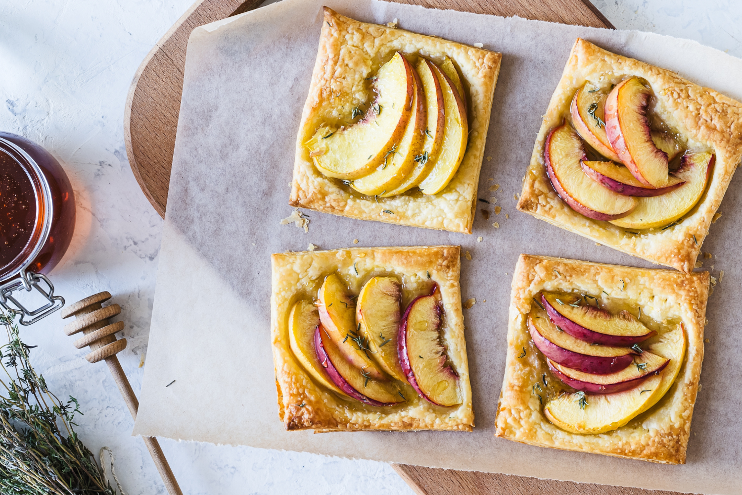 Peach & Honey Upside Down Puff Pastry
