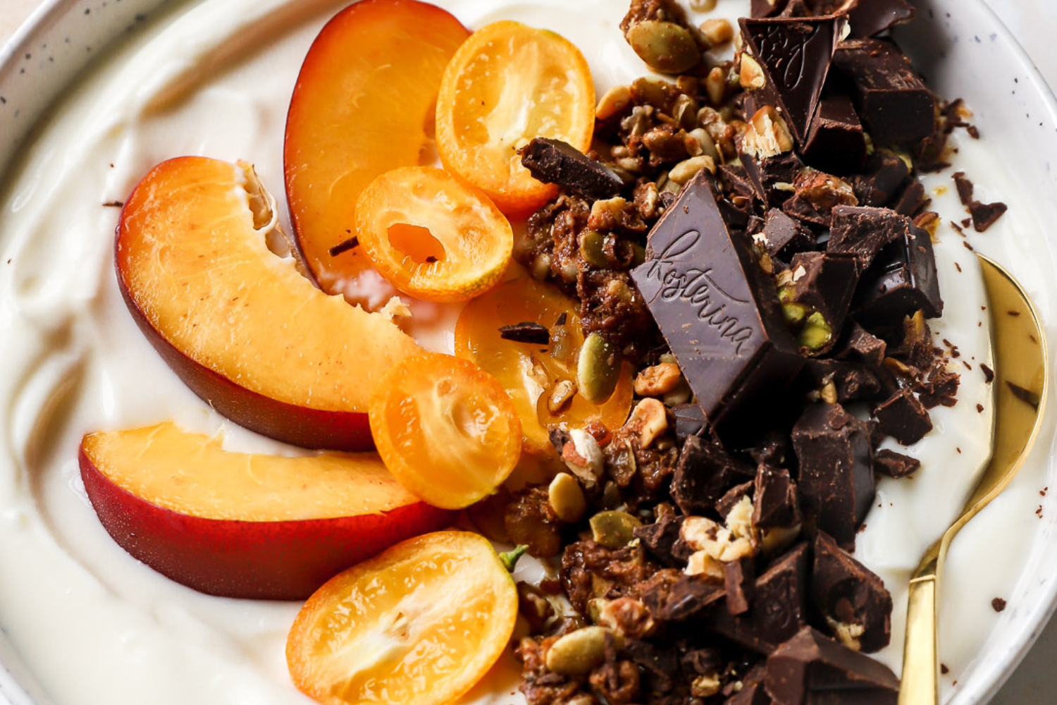 Nutty Sweet & Sour Chocolate Yogurt Bowl