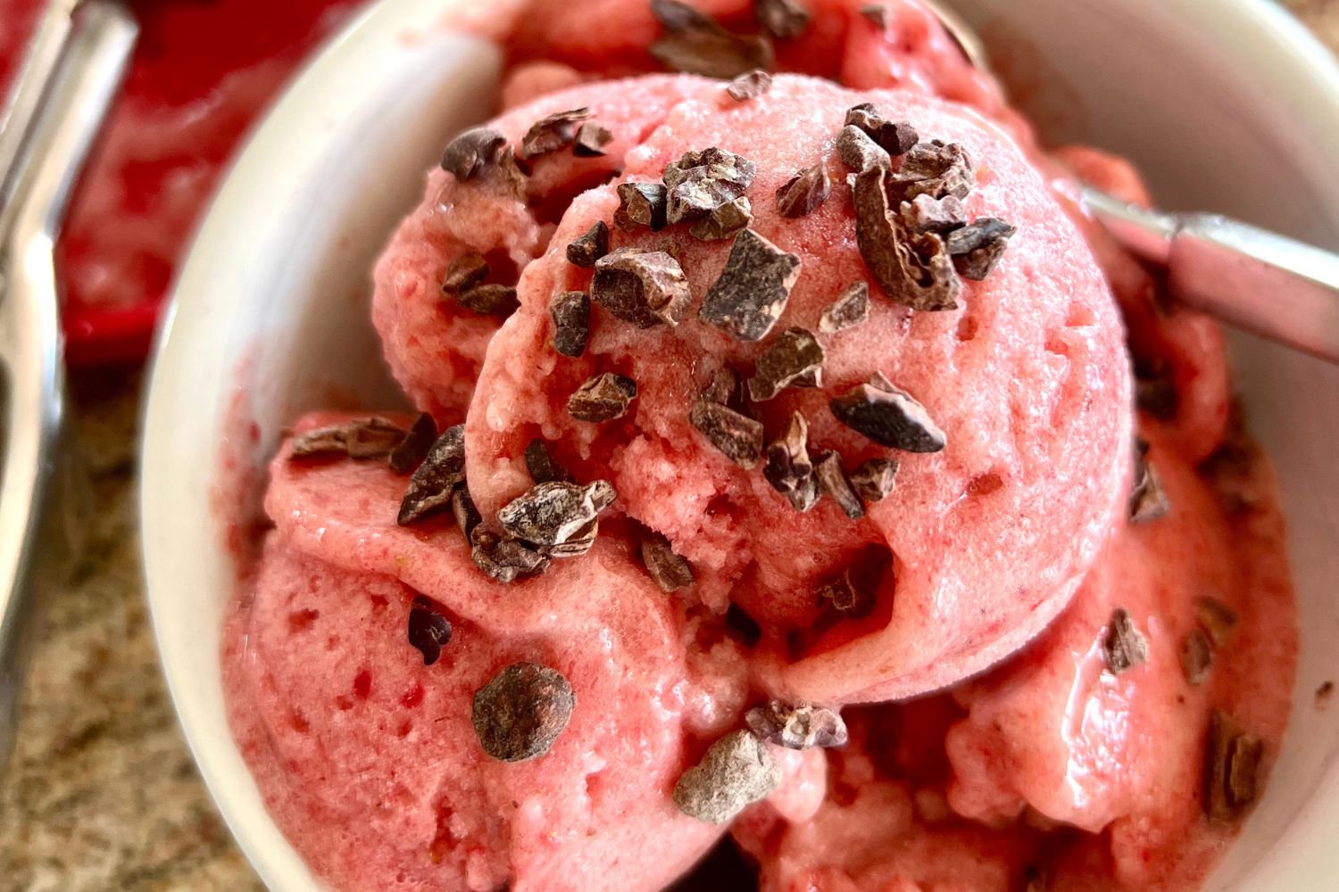Crushed Strawberry Banana Ice Cream