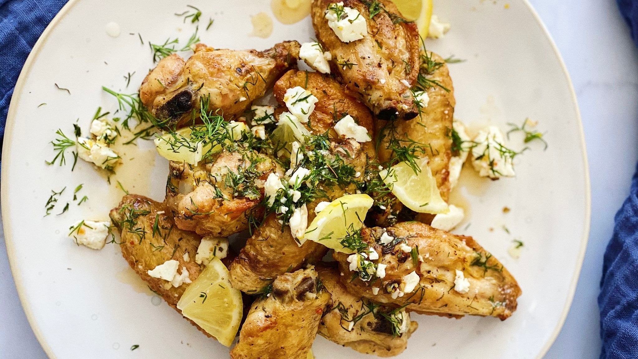 Greek Style Air Fryer Chicken Wings