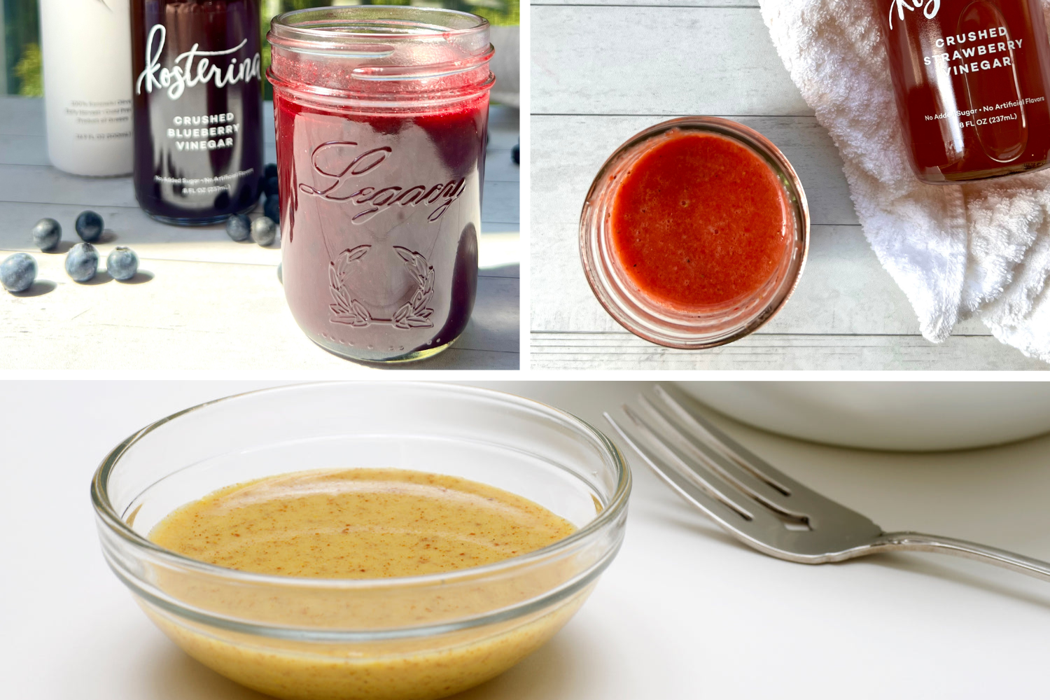Crushed Fruit Vinegars: Salad Dressings 3 Ways