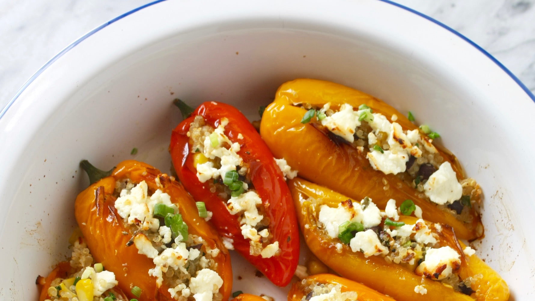 Vegetarian Stuffed Mini Peppers