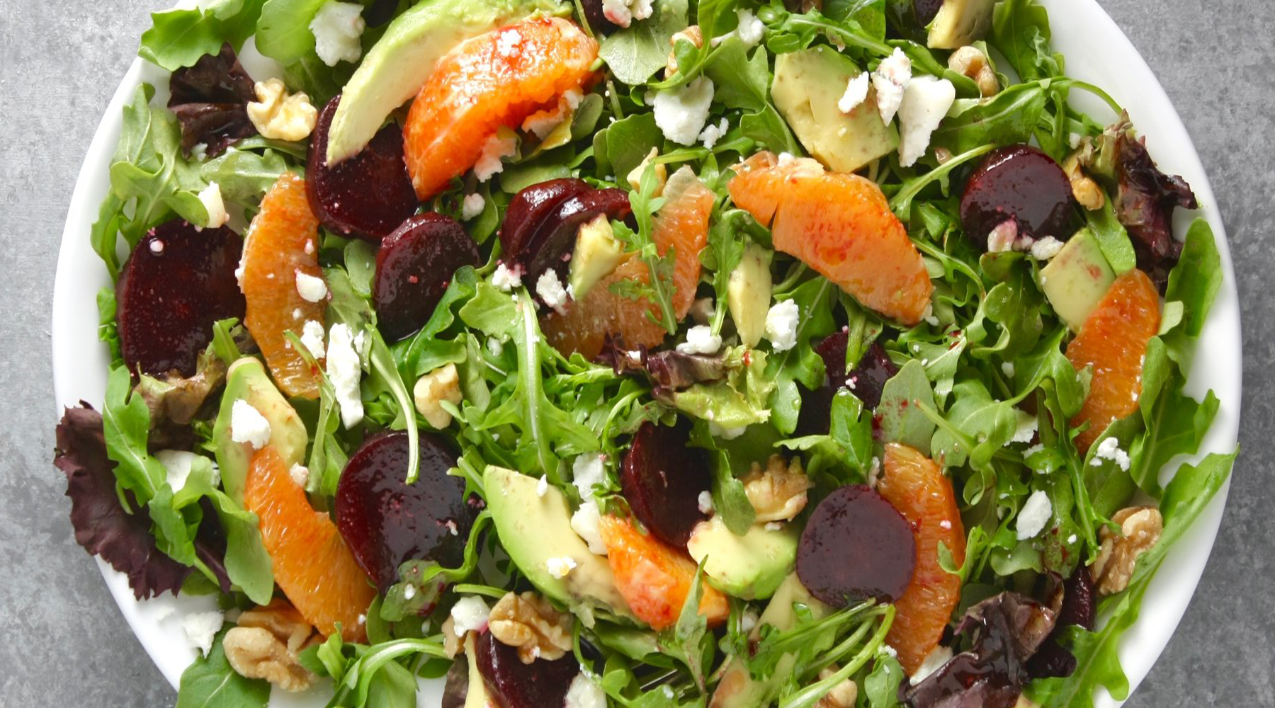 Arugula, Orange, Beet & Goat Cheese Salad