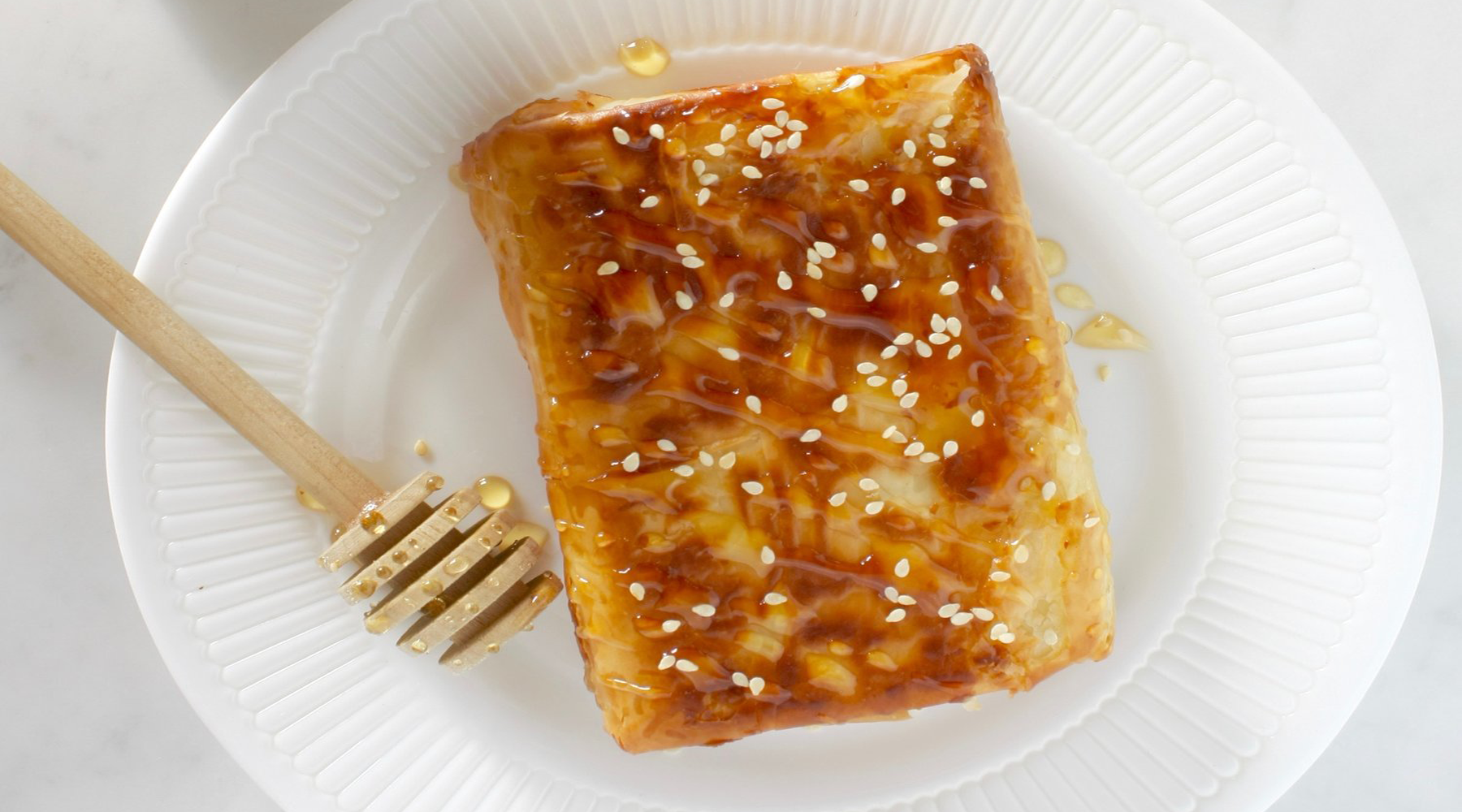 Filo-wrapped Feta Cheese with Honey