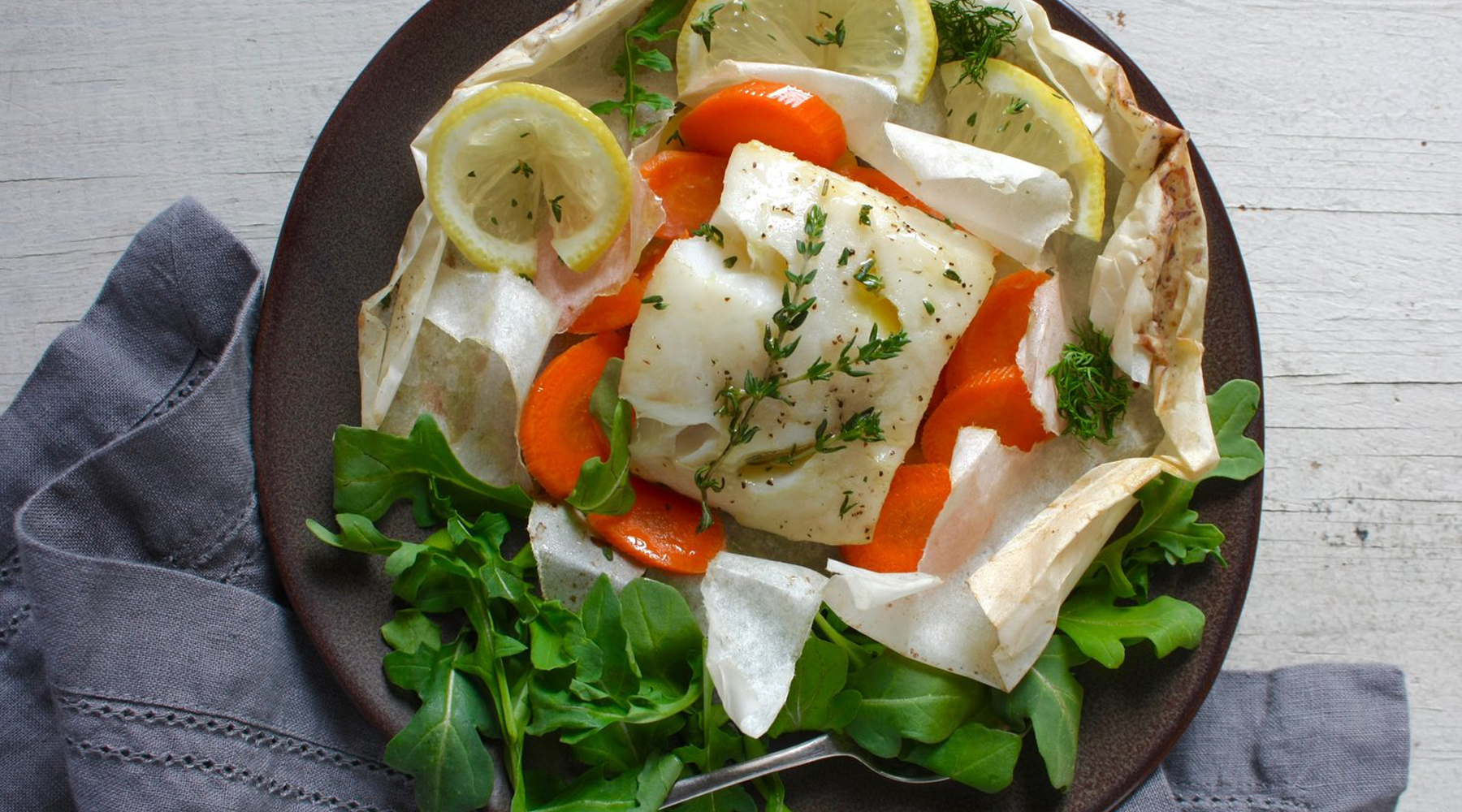 Fish Baked in Parchment Paper