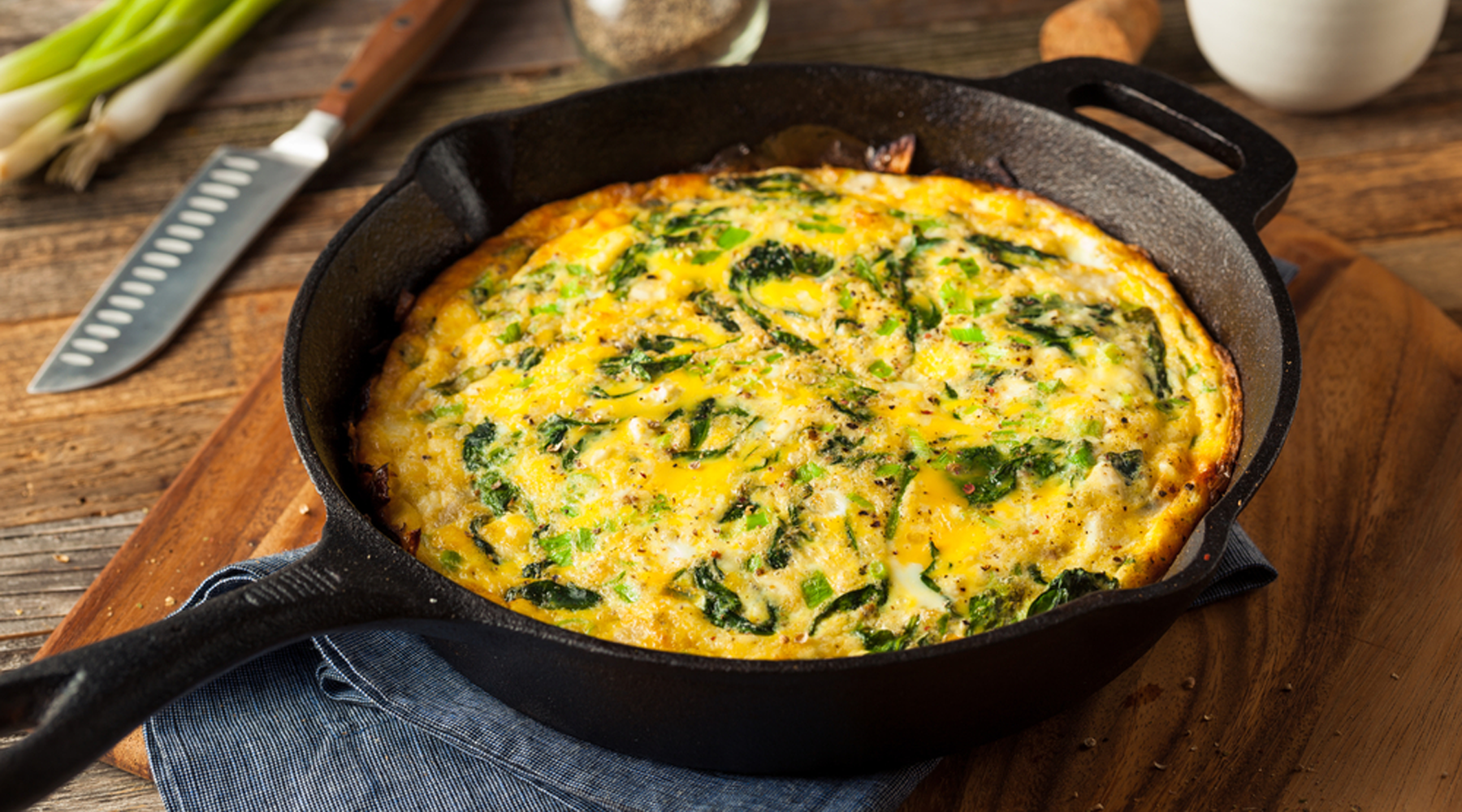 Feta Cheese Omelette with Spinach