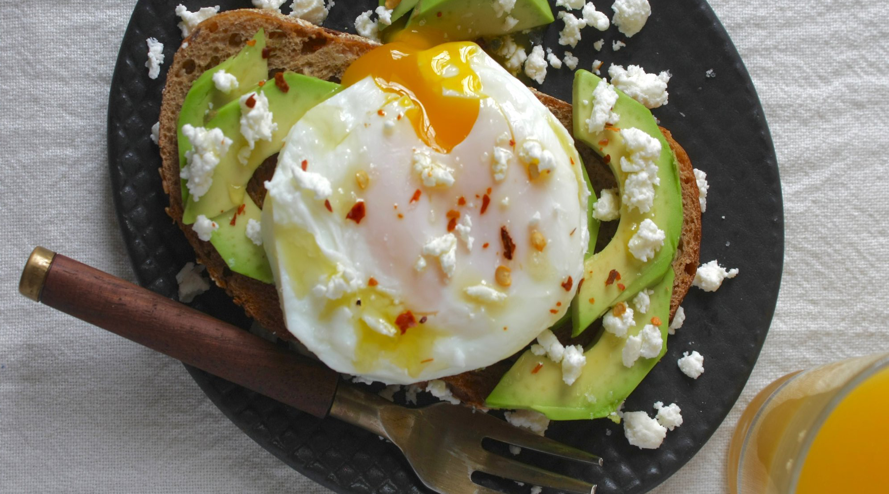 Kosterina's Avocado Toast with a Poached Egg & Crumbled Feta