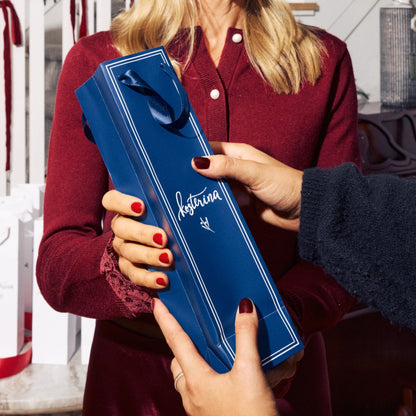 Blue Holiday Gift Bag